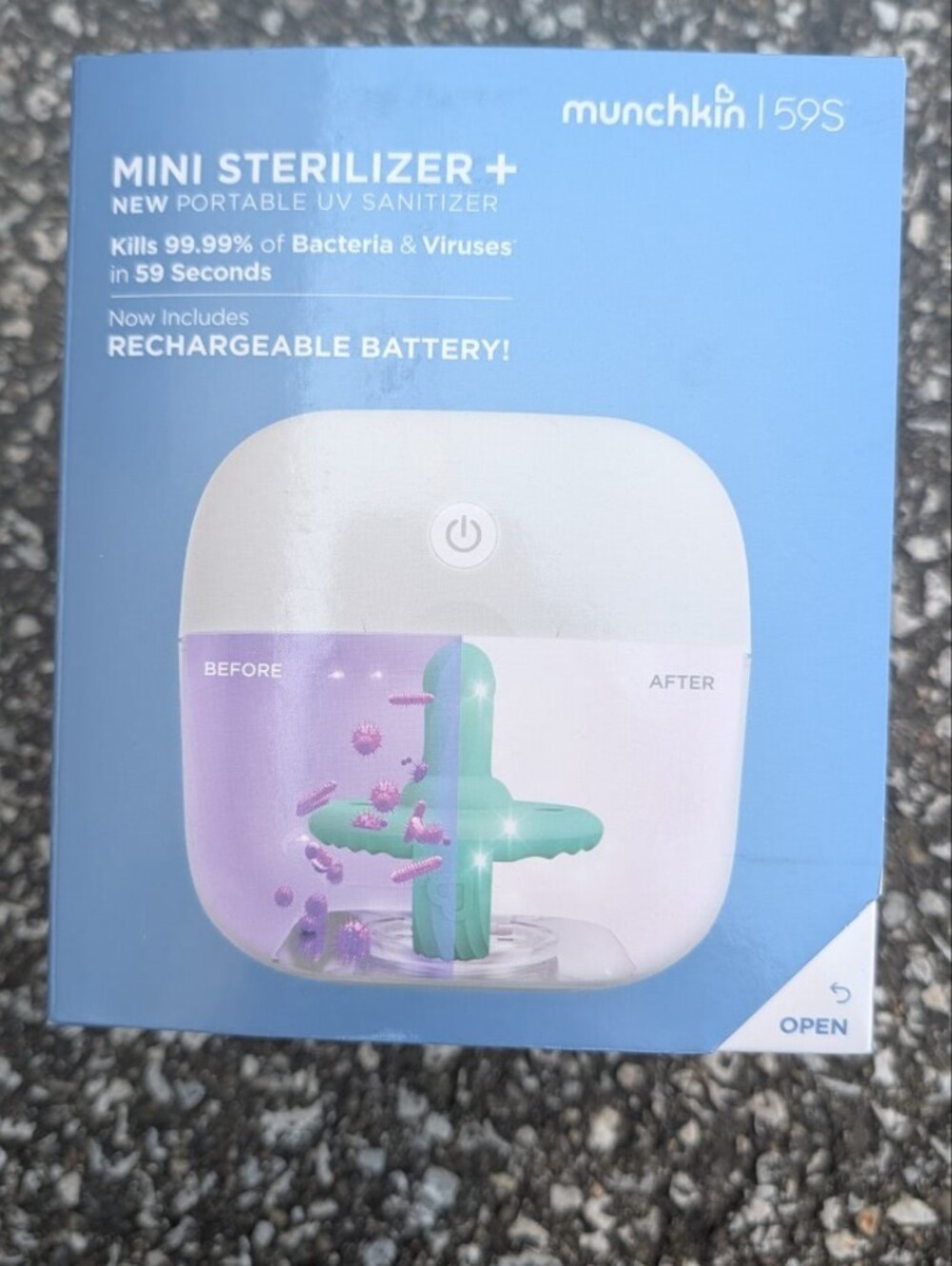Munchkin Mini Sterilizer+ Portable UV Sanitizer – White & Blue